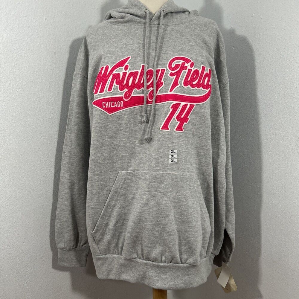 MV Sports Swearshirt Womens Extra Large Gray Wrigley Field Chicago Hoodie